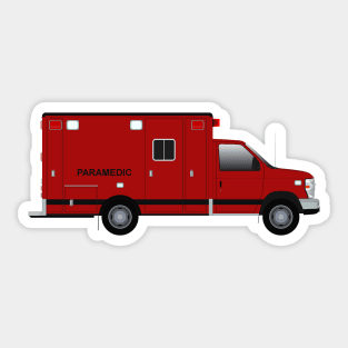 Dark Red Ambulance Sticker